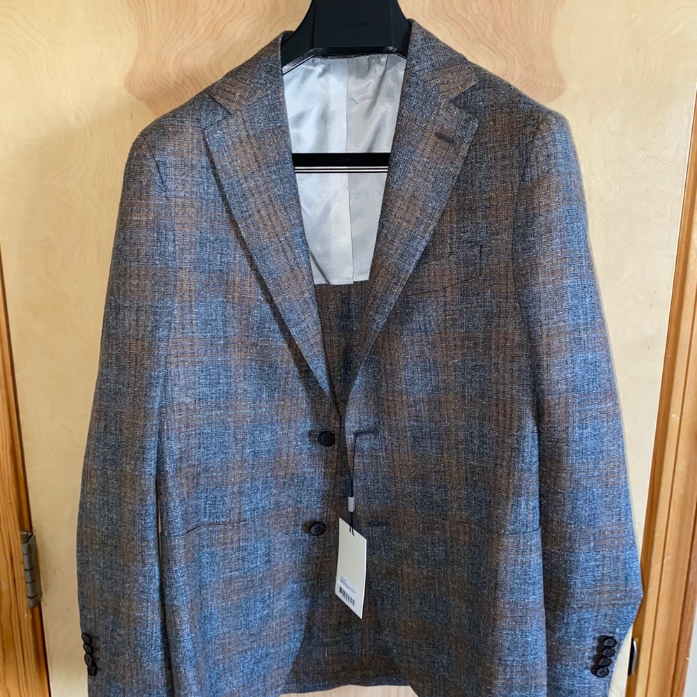 NEVER WORN Grey Check Havana Jacket